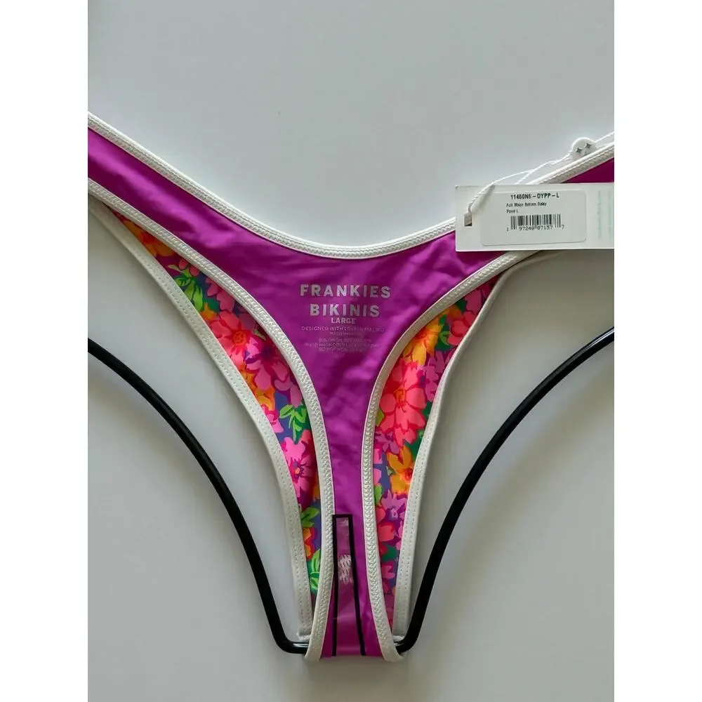 Frankies Bikinis Full Moon Micro Bikini Bottom - Daisy Pond - L